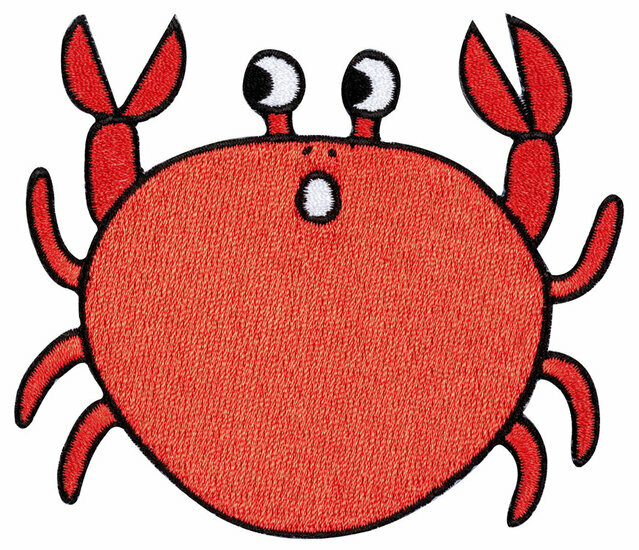 Strijkapplicatie Krab (Eva Mouton)