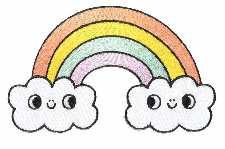 Strijkapplicatie Regenboog (Eva Mouton)