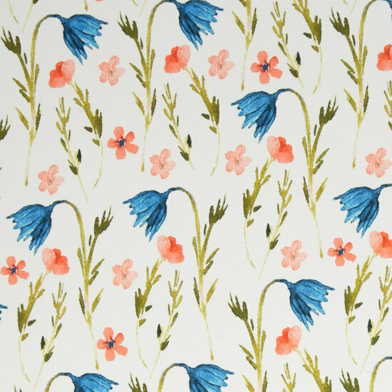 Jersey - Bloemen Hanne - Ecru