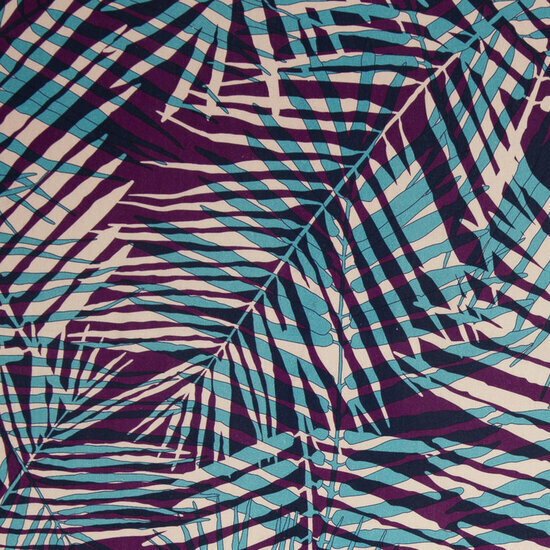 Katoen - Palm Rush - Paars