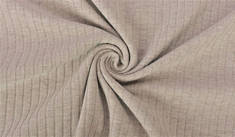 Jersey - Uni Rib - Beige