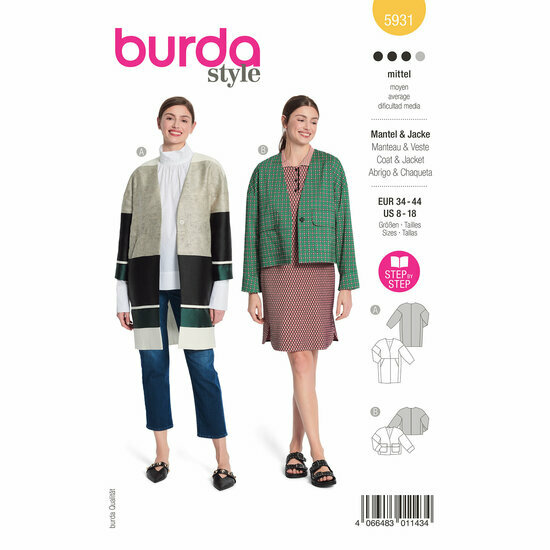 Burda Patroon 5931 - Jas en Mantel