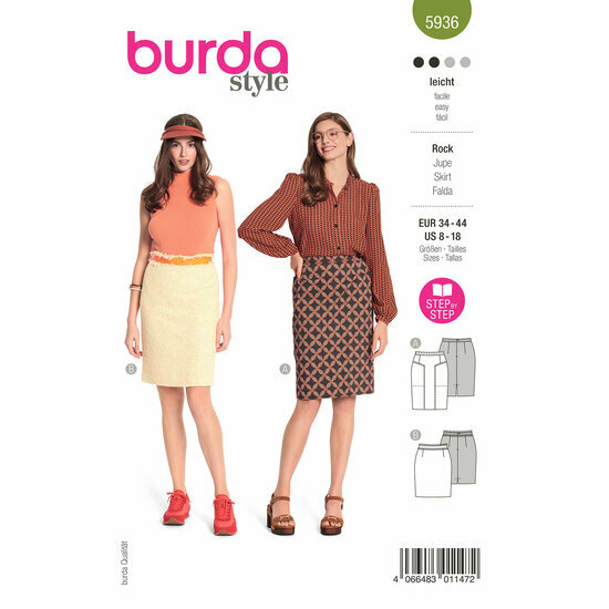 Burda Patroon 5936 - Rok