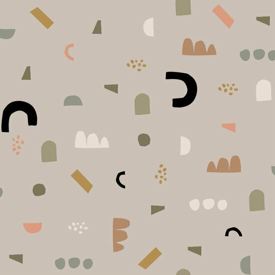 Jersey - Safari Shapes - Beige