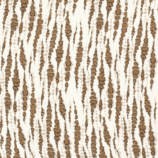 Crepe - Abstracte Lijnen - Wit