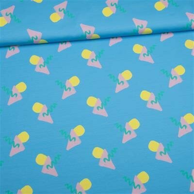 French Terry - Shapes - Blauw