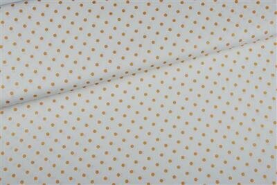 Viscose Linnen - Golden Dots - Ecru