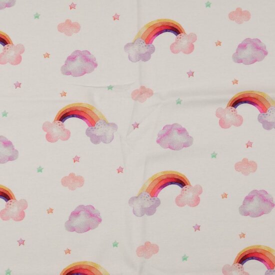 Jersey - Regenboog - Wit