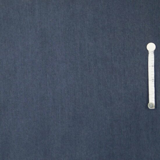 Chambray Katoen - Uni - Donkerblauw
