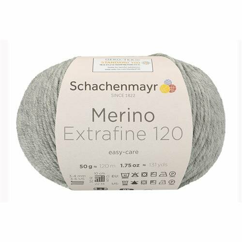 Schachenmayr Merino Extrafine 120 - 190 - Gemeleerd Lichtgrijs