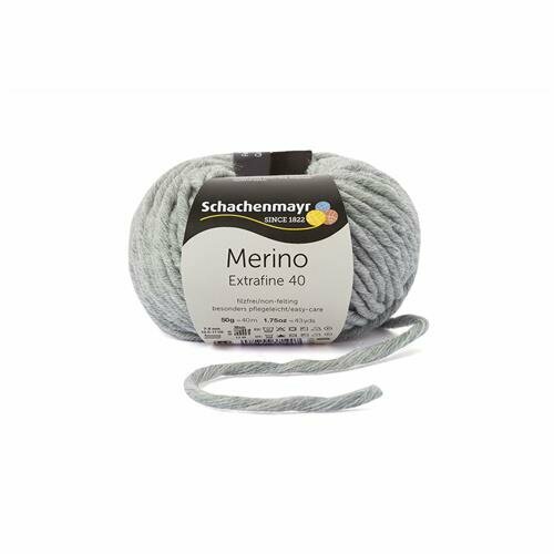 Schachenmayr Merino Extrafine 40 - 390 - Gemeleerd Lichtgrijs