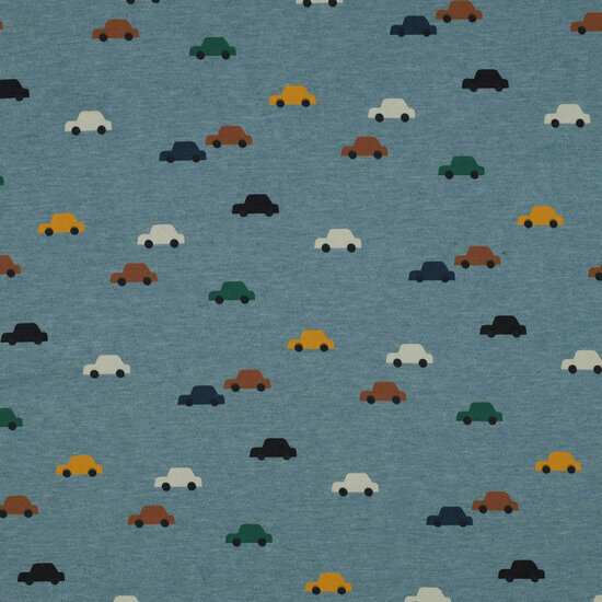 Jersey - Cars - Gemeleerd Rookblauw