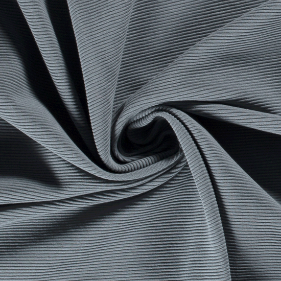 Ottoman Rib Jersey - Uni - Staalblauw