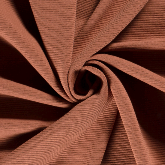 Ottoman Rib Jersey - Uni - Roodhout