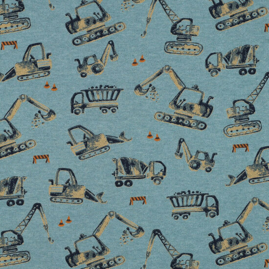 Sweat - Construction Vehicle - Rookblauw