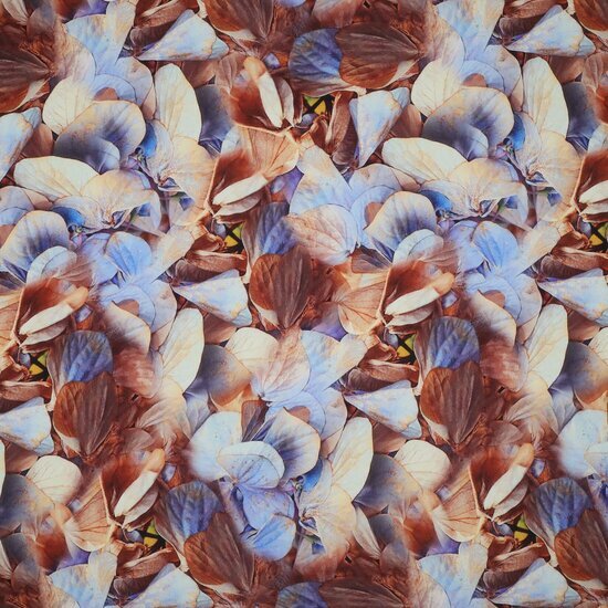 Viscose - Digital Leaves - Aqua