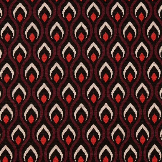 Jacquard Jersey - Shapes - Bordeaux