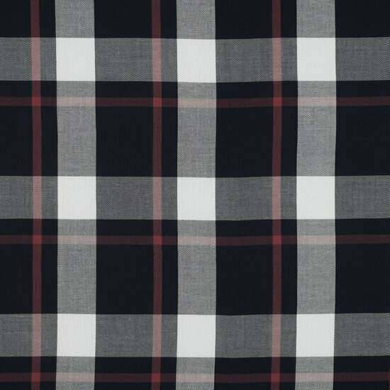 Viscose - Yarn Dyed Check - Navy
