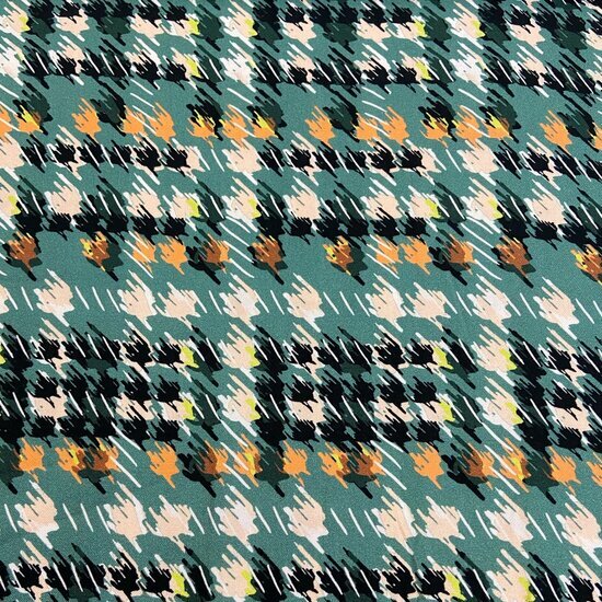 Viscose - Pied de Poule - Turquoise