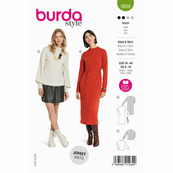 Burda Patroon 5859 - Jurk &amp; T-shirt