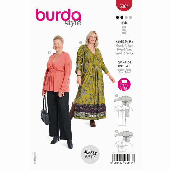 Burda Patroon 5864 - Jurk &amp; Tuniek