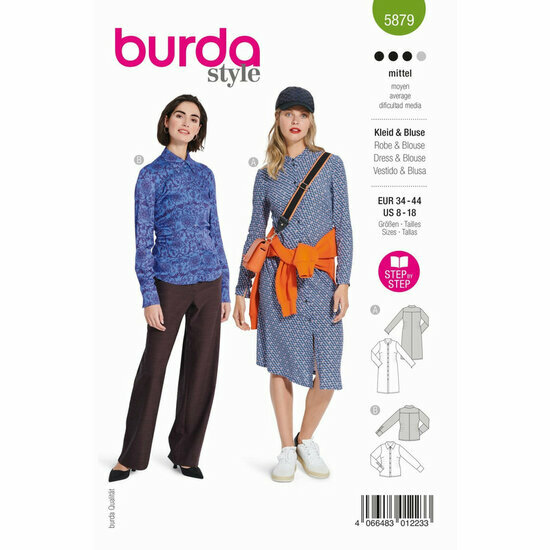Burda Patroon 5879 - Jurk &amp; Bloes