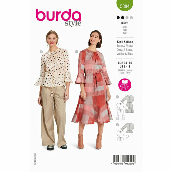 Burda Patroon 5884 - Jurk & Bloes