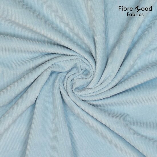 Ribfluweel Stretch - Uni - Lichtblauw