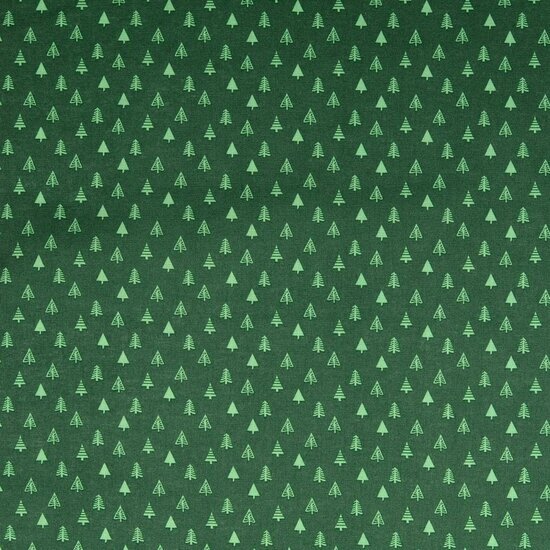 Poplin - Kerstboom - Groen