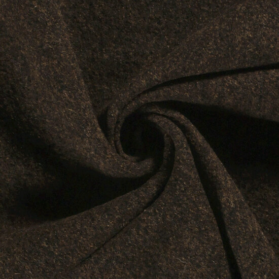 Wol - Uni - Gemeleerd Donkerbruin