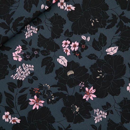 Canvas Gabardine Twill - Hydrony - India Ink