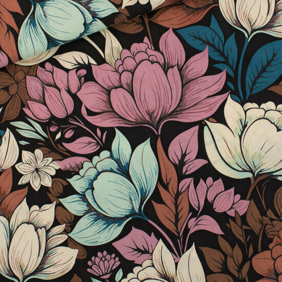 Canvas Gabardine Twill - Magnolia - Espresso