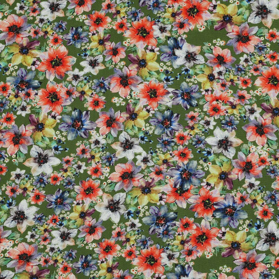 Viscose - Flowers - Multicolor