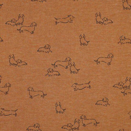Sweat - Dogs - Gemeleerd Camel