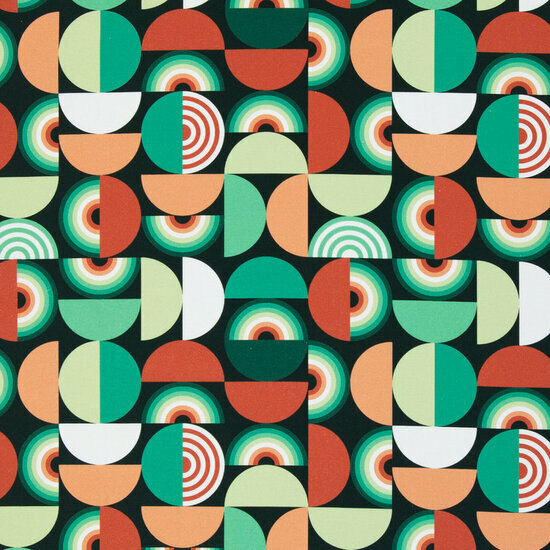 Canvas - Geometric Pattern - Donkergroen