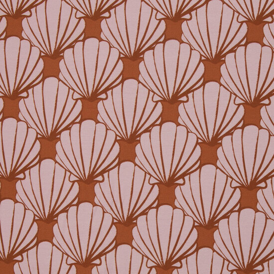 French Terry - Seashell - Roest-Lichtroze