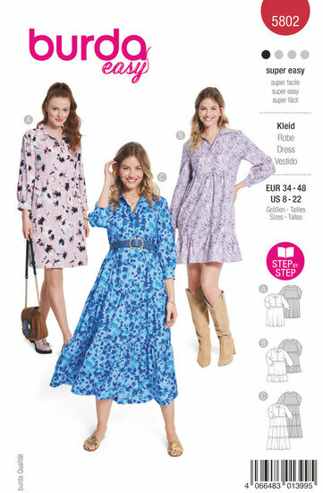 Burda Patroon 5802 - Jurk