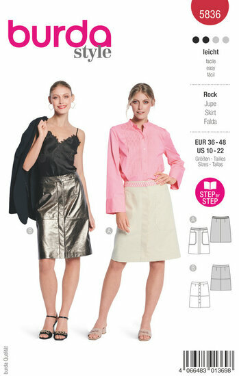 Burda Patroon 5836 - Rok