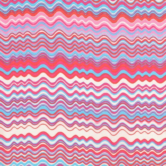 Viscose - Golven - Roze
