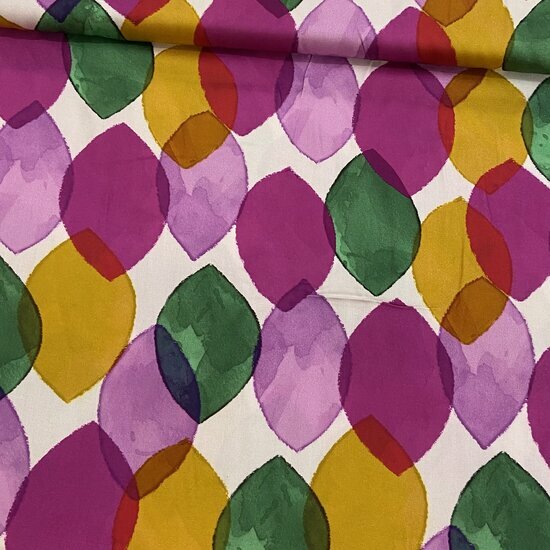 Viscose - Colorful Drops - Ecru