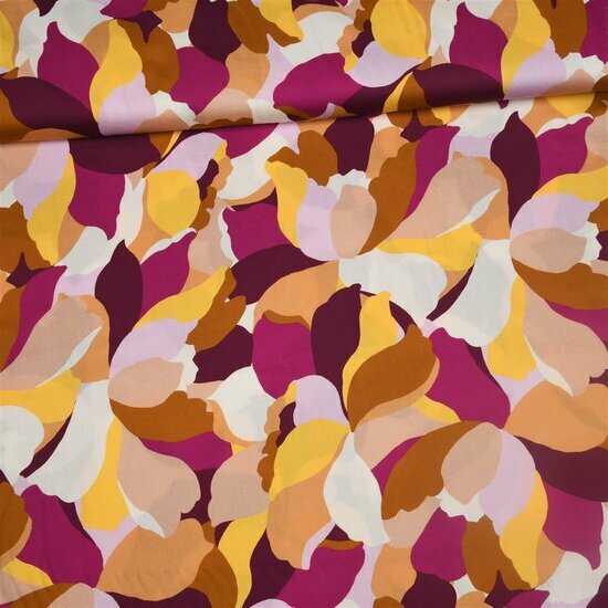 Viscose - Wake Up Sleeping Beauty - Paars-Geel