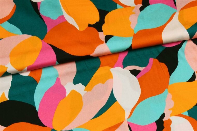 Viscose - Flowers - Multicolor