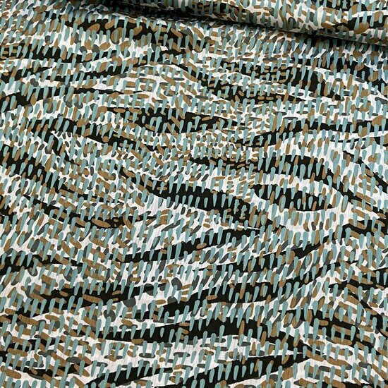 Crepe - Stripes - Wit
