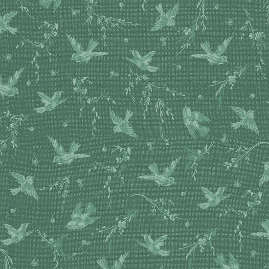 Katoen - Green Birds - Groen