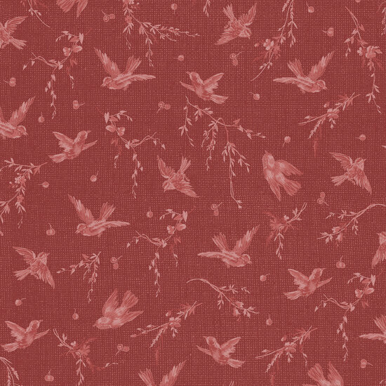 Katoen - Red Birds - Rood