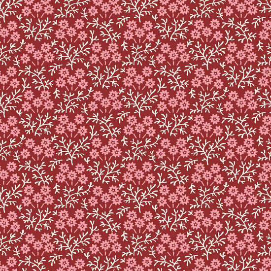 Katoen - Red Trailing Flowervine - Rood