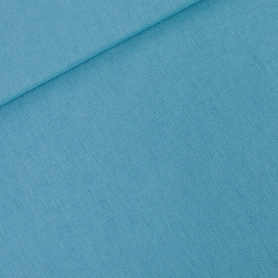 Viscose Linnen - Uni - Niagara Blauw