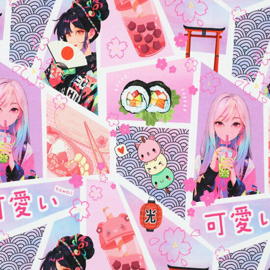 Jersey - Manga - Wit-Paars