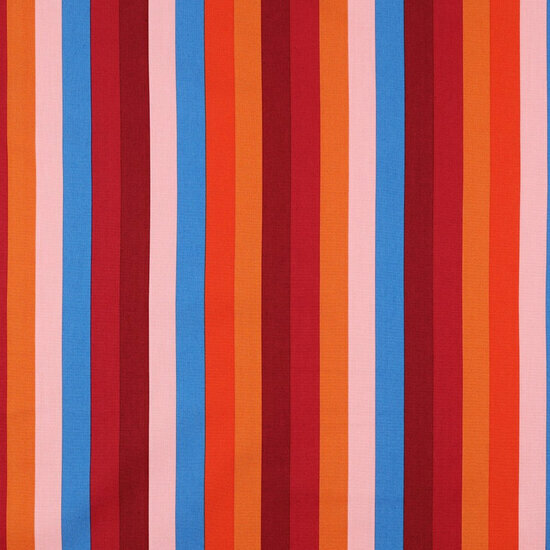 Poplin - Summer Stripe - Bordeaux