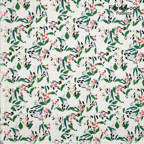 Jacquard - Leaves - Ecru